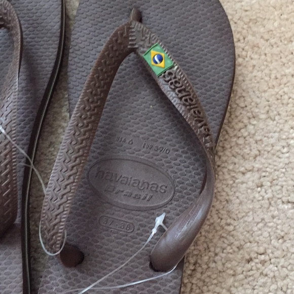 New Brazil Flag Havaianas Flip Flops- Size 6 - Picture 2 of 5
